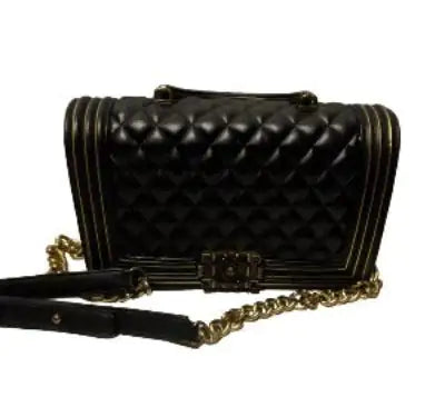Luxury Crafted Front Logo Flap Bag With Handle