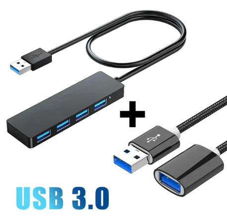 USB 3.0 Hub 4 Port + USB Extender