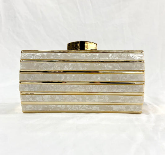 Luxe Clutch -White