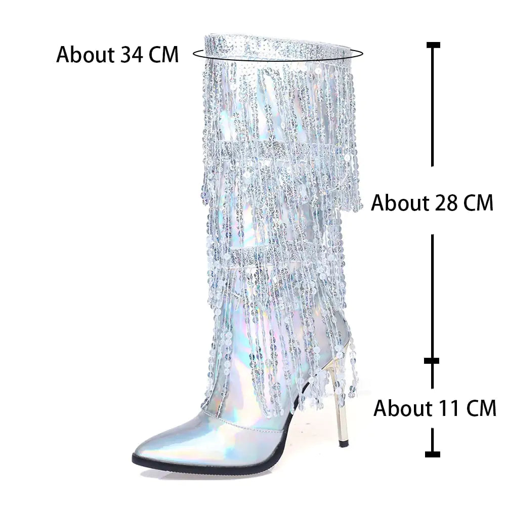 "Platinum Stellar" High Heel Boots
