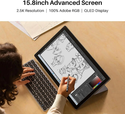 HUION Kamvas Studio 16 Pen Computer, 15.8-inch Standalone Drawing Tablet with 2.5K QHD Touch Screen, 100% Adobe RGB, Slim Pen PW
