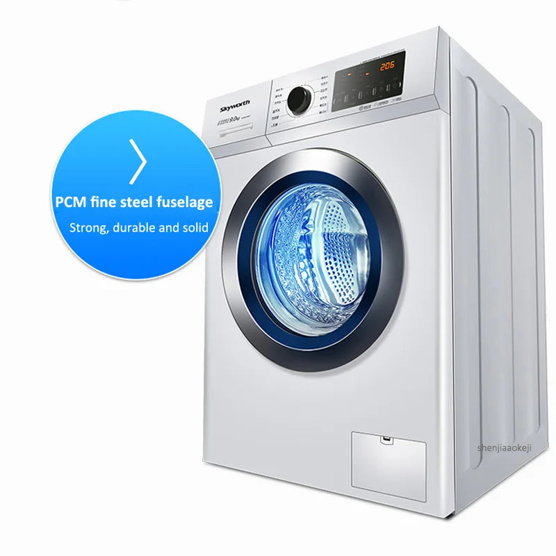 9KG Automatic Drum Washing Machine Multi-function Home/laundry Washing Machine Mute High Temperature Kill Mites Clothes Washer