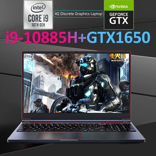 Intel Core i9 10885H Laptop 16.1 Inch GTX1650 4G Dedicated Graphics Card Gaming Notebook Computer Ultrabook Portable PC Gamer