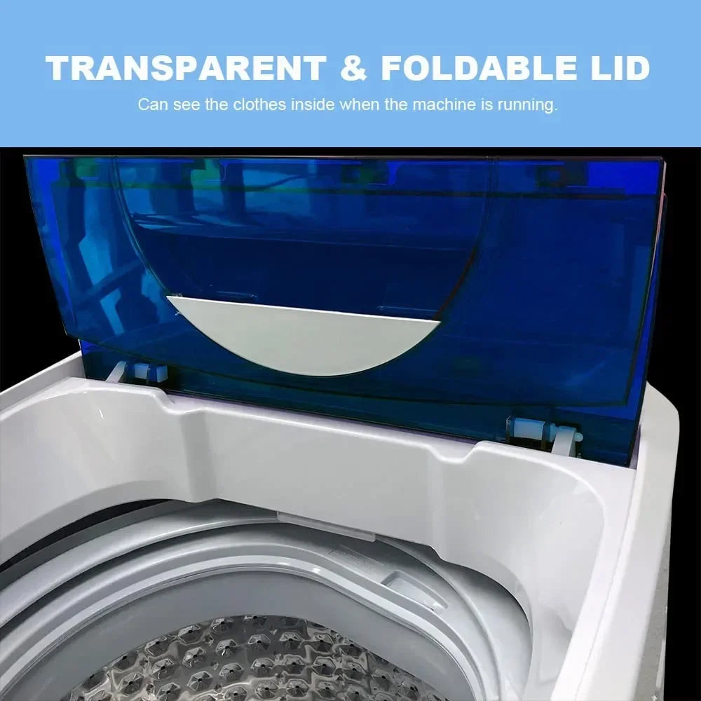 Panda Small Portable Washing Machine, 1.34 Cu.ft, 10 Wash Programs, Compact Top Load Clothes Washer, 10 LBS Capacity