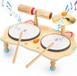 Montessori Wooden Drums Set