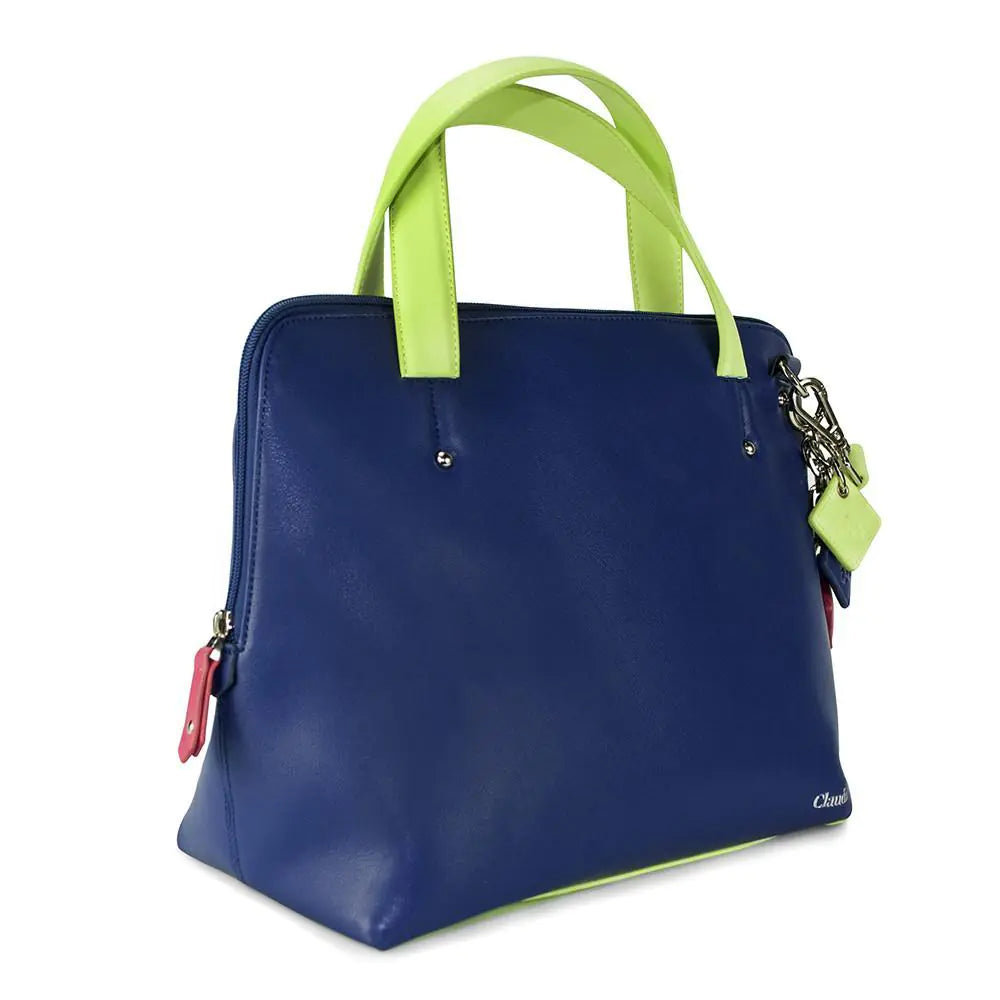 Elisa Leather Handbag -Sapphire