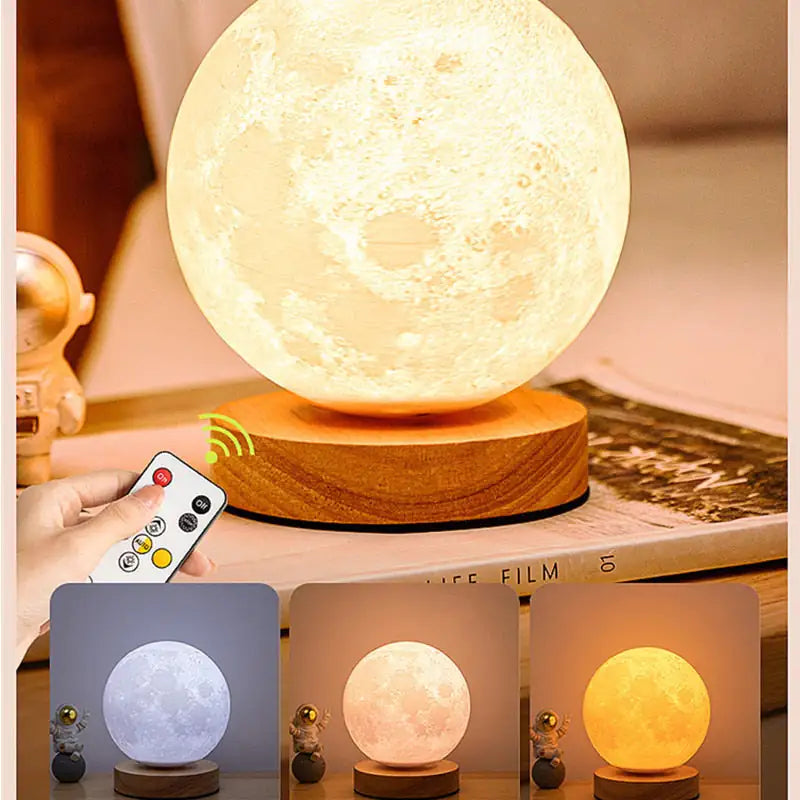 360° Rotating 3D LED Moon Night Lamp