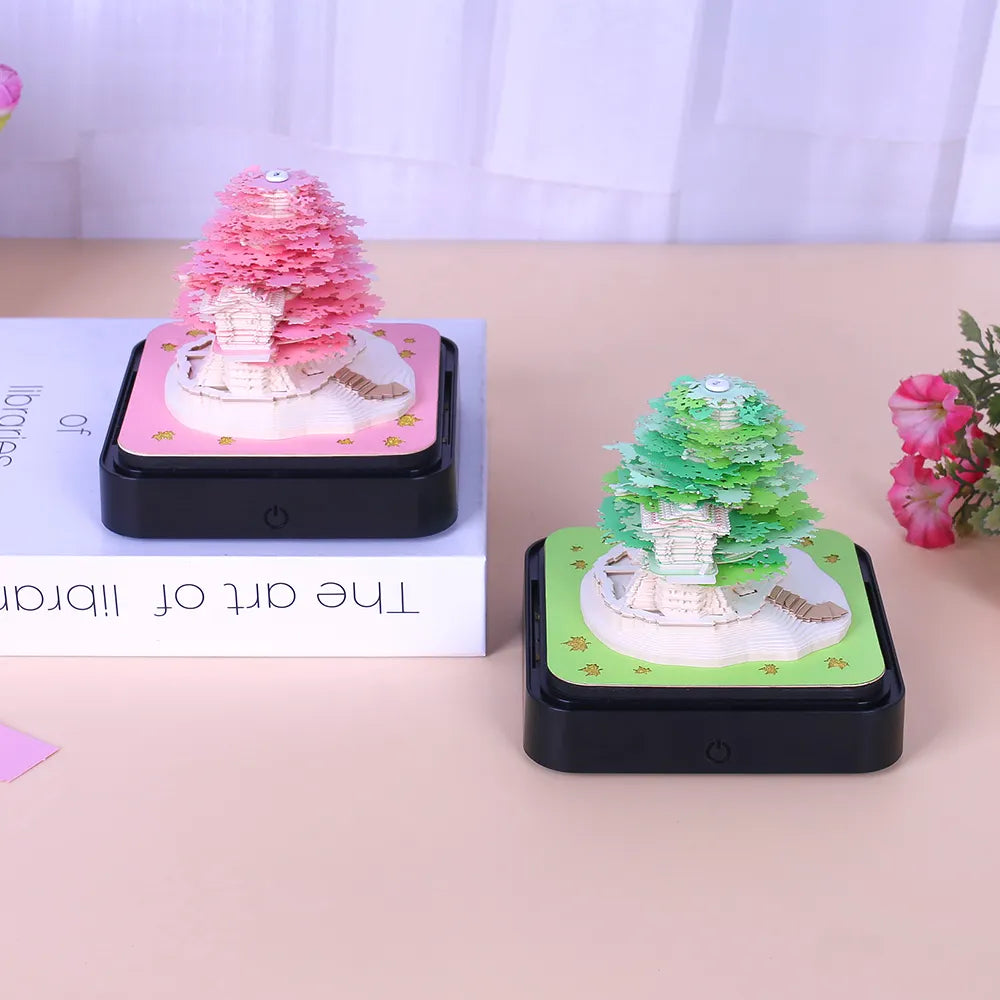 Omoshiroi Block 3D Notepad Sakura Treehouse