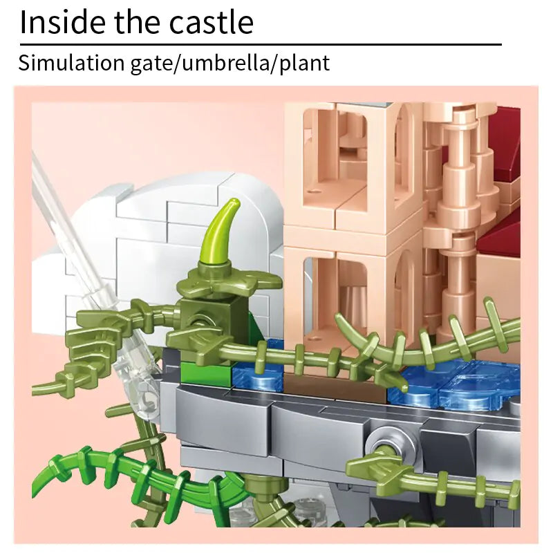 Mini Castle Building Blocks with Dust Cover