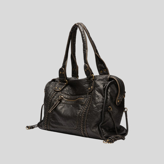 Leather Duffle Handbag